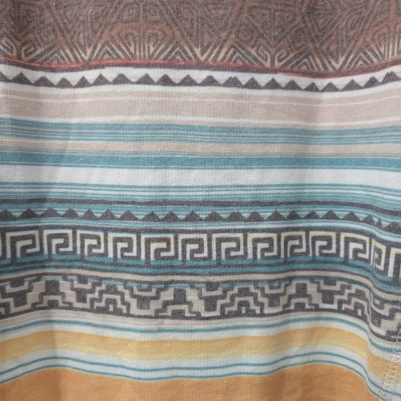 JODY CALI Colorful Native Aztec Striped Long Sleeve, French Terry, Lace, XL - Picture 10 of 16
